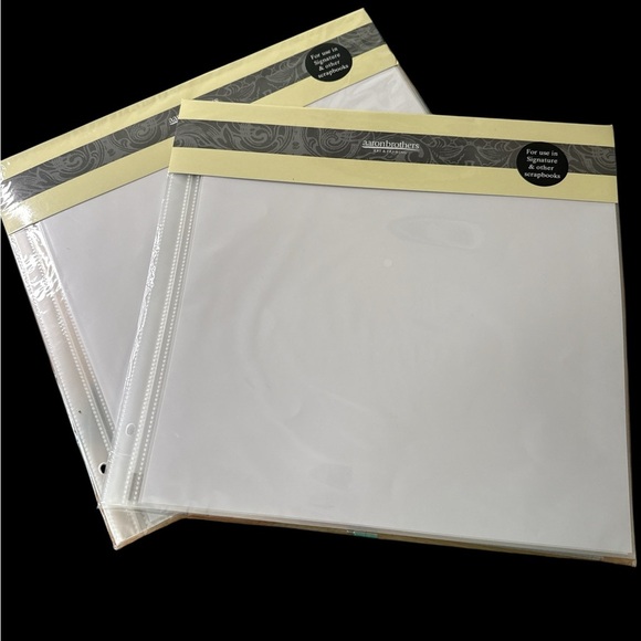 Aaron Brothers 12x12 Signature Scrapbooks (x2) + 2 Packs Refills - Gray Textured - Picture 4 of 4